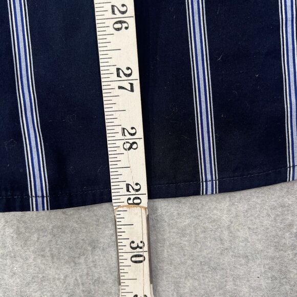 Banana Republic Sz XL Womens Button Up Shirt Long Sleeve Blue/White Striped - Picture 12 of 16